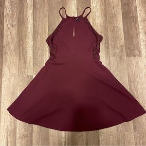 Speechless maroon mini dress